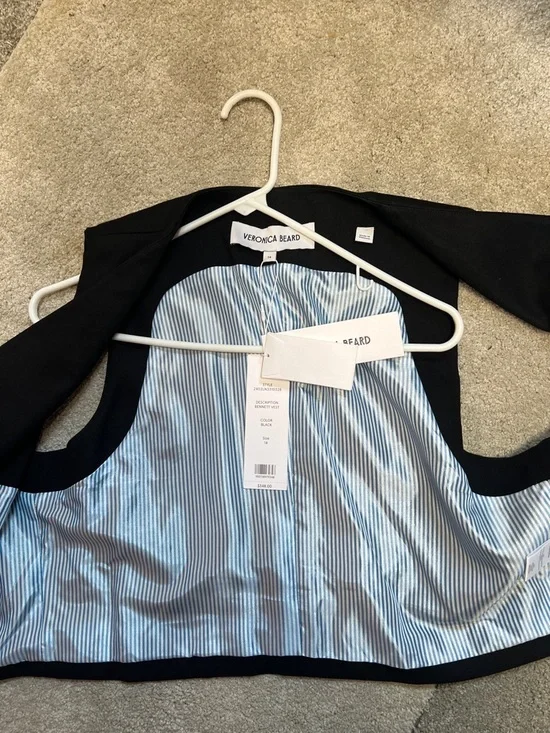 Veronica Beard Black Tailored Button Vest - Picture 8 of 8